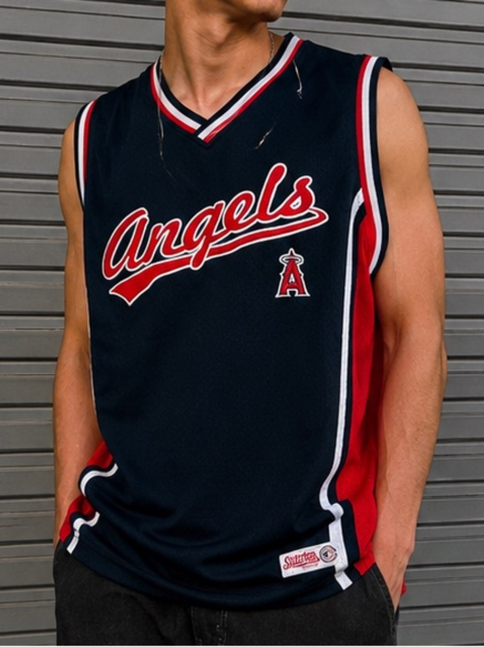 Stitches Angels Sleeveless Jersey - Navy/Red/White